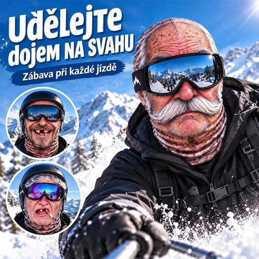 😎3D zábavná a teplá obličejová maska pro zimní outdoorové sporty