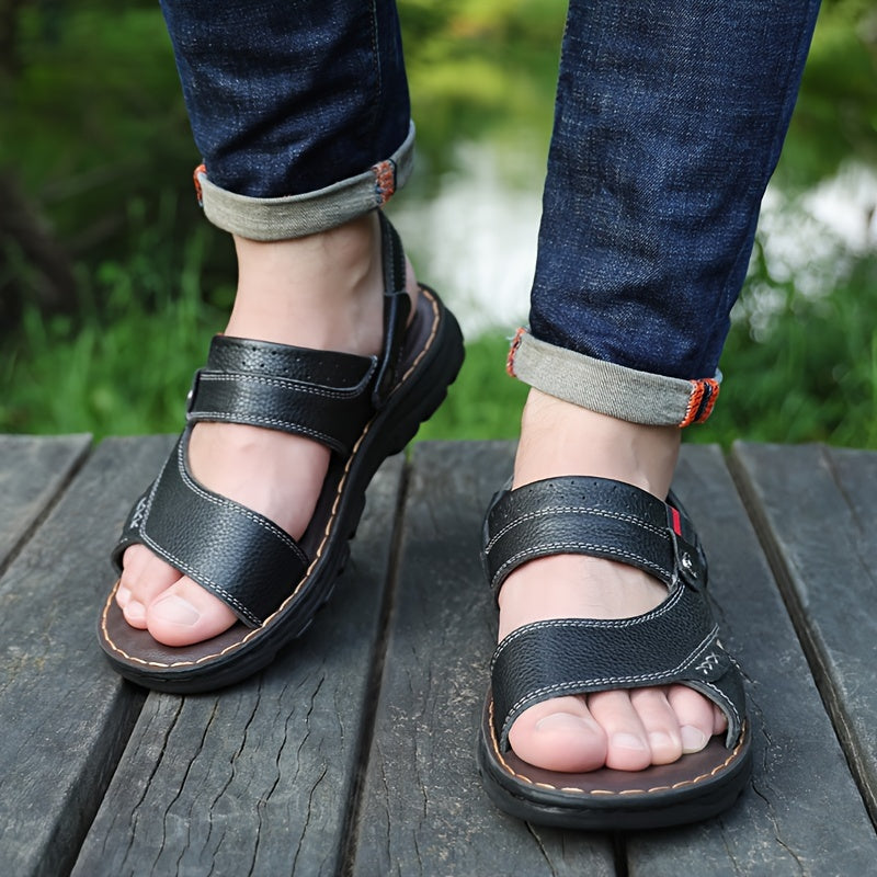 👞 50% отстъпка🔥 Мъжки летни сандали от естествена кожа с двойна употреба ✅️Плащане при доставка