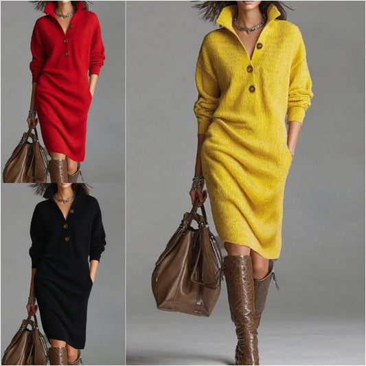 🔥【40-100kg】Nova pletena haljina s ovratnikom u europskom i američkom stilu iz 2026. ✅️Plaćanje pouzećem ✅️2 artikla za 70% popusta
