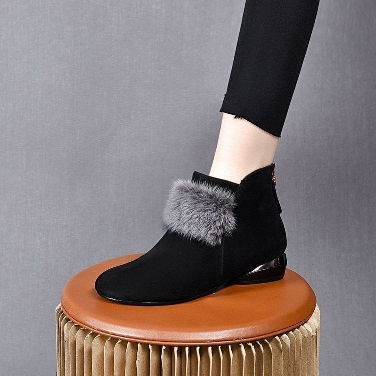 👢50% sleva🔥 Nové dámské teplé plyšové kotníkové boty na podzim/zimu ✅Dobírka