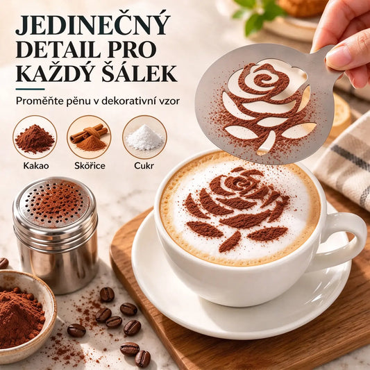 ☕ Nerezová ocelová forma na kávové latte art