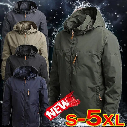 🔥【M-5XL】Podzimní/zimní ležerní bunda s kapucí, široký střih, všechny velikosti dostupné