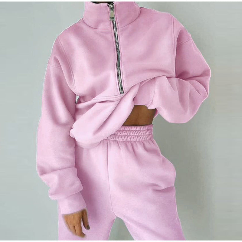 ✨Dobírka ✅【S-5XL】Dámská dvoudílná sada zesílené mikiny a tepláků, ležérní sportovní oblečení