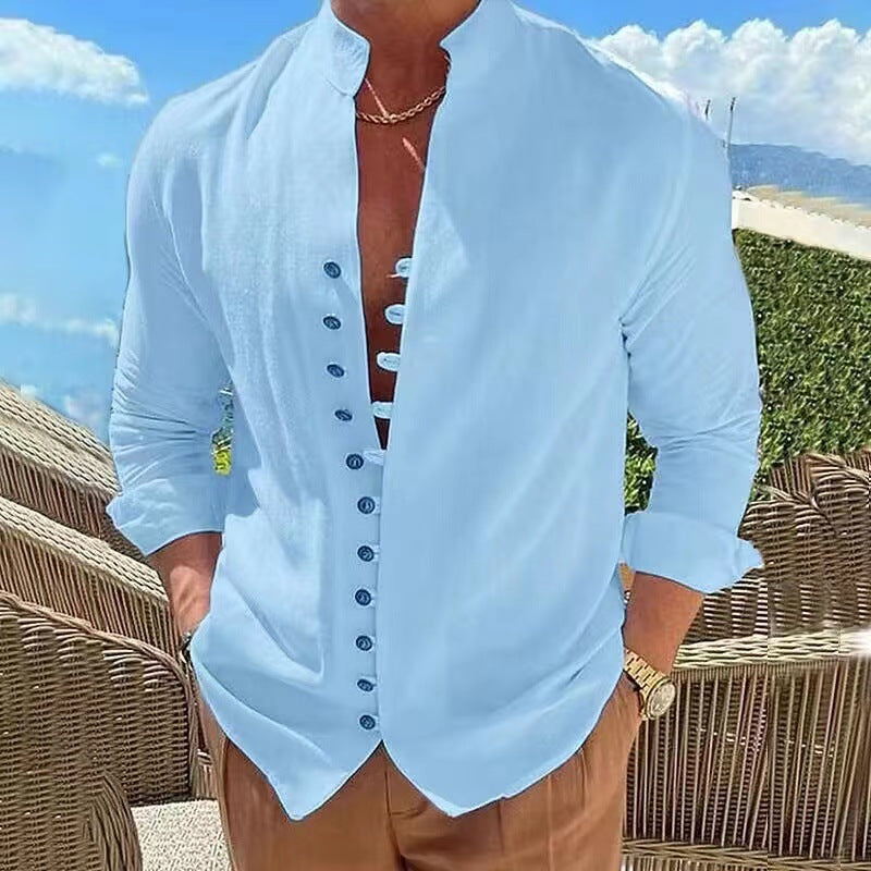 👔 50% popusta🔥【40-100 kg】Muška pamučna i lanena košulja, velike veličine ✅️Plaćanje pouzećem