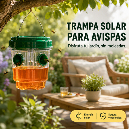 【2 piezas 29 €】🐝☀️ Trampa solar para avispas para patios y jardines 🔋🌿 – Altamente eficiente, recargable, resistente a la intemperie, cubre hasta 500 metros cuadrados.✅️Pago contra entrega