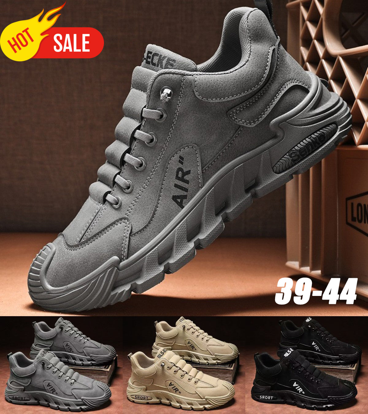 🔥🔥 Плащане при доставка✅️【39-44】Мъжки водоустойчиви и дишащи ежедневни обувки, мека подметка, удобни за носене.