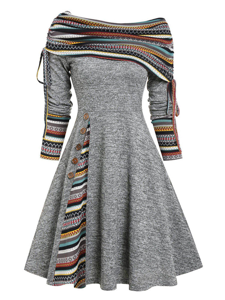 👗 50% popusta🔥【S–3XL】Nova jesensko-zimska haljina s dugim rukavima i asimetričnim krojem na jedno rame ✅️Plaćanje pouzećem