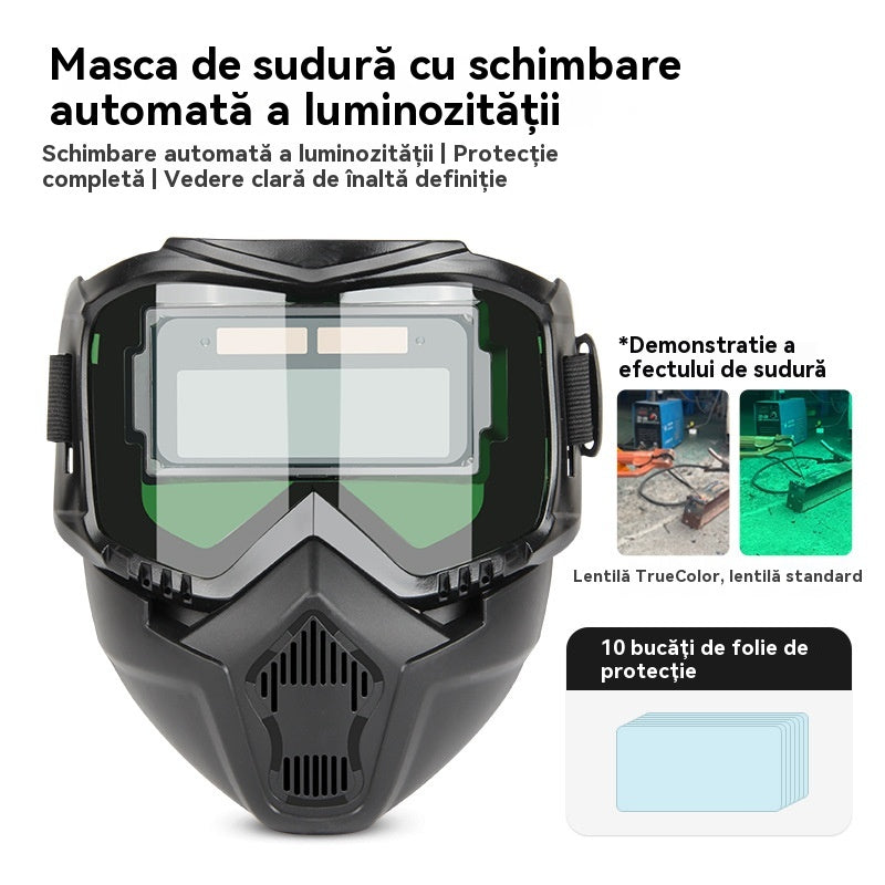 🔥【Kupte 1 a získejte 1 zdarma】😎Plně automatická svářečská kukla s ochrannou maskou pro svářeče s výměnou světla