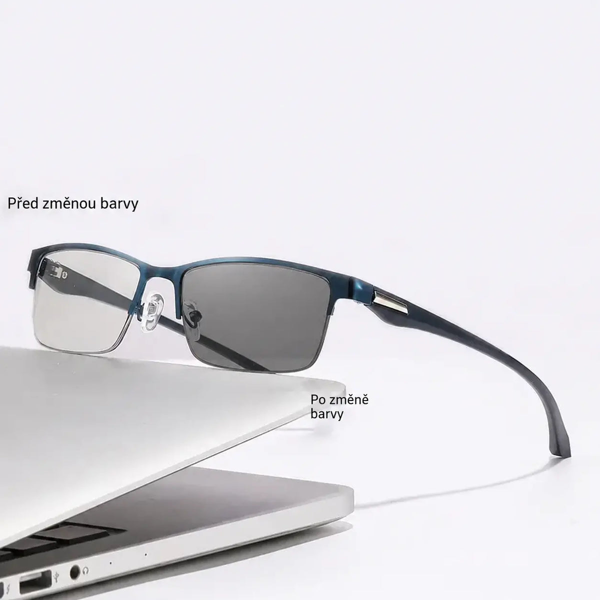 👓 Zcela nové bezrámové brýle na čtení určené speciálně pro střední a starší generaci, vybavené funkcí zvětšení, multifokálními skly, fotochromatickými skly a filtrem modrého světla.