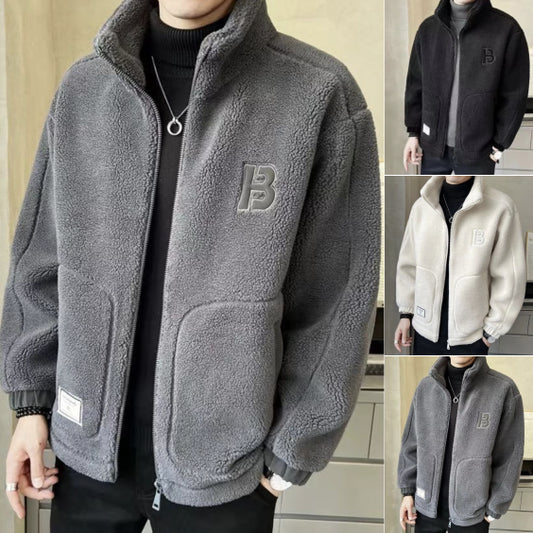 ⛄【L-6XL】Zimska flis jakna, bombažni plašč, odebeljen bombažni plašč iz jagnječje volne, topel plašč