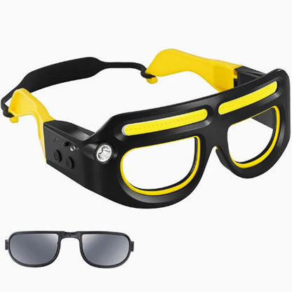 👓💡Акумулаторен LED челник с очила ✅️Плащане при доставка