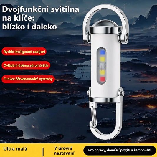 🔥Skvělý výprodej🔥Super jasná voděodolná mini svítilna na klíče s výkonem 1200 lm