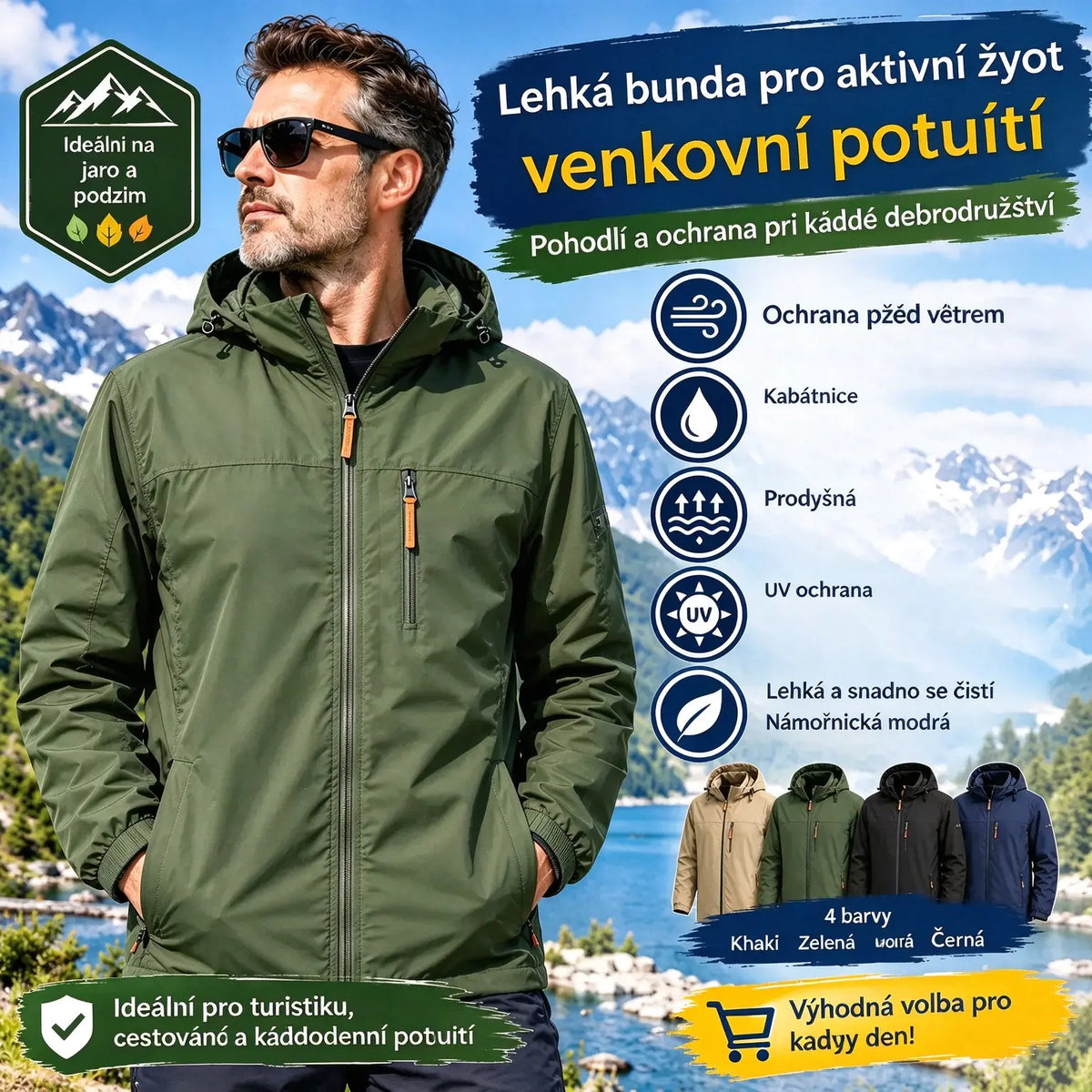 🔥【M-5XL】Podzimní/zimní ležerní bunda s kapucí, široký střih, všechny velikosti dostupné