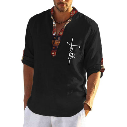 💥👔【47% de descuento🔥】Camiseta de algodón con cuello en V para hombre, tallas grandes ✅Pago contra entrega