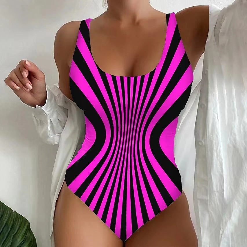🔥👙 Descuento por tiempo limitado: -50%🔥【40-120 kg】Traje de baño sexy a rayas ✅️Pago contra entrega