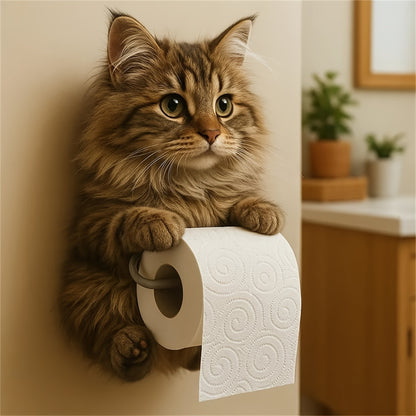 🐱【Najlepsza wyprzedaż roku】💥Uroczy uchwyt na papier toaletowy w kształcie kota✨📦Darmowa wysyłka – w magazynie