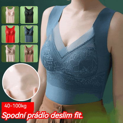 🔥【3 ks】❤️【Pro 40–100 kg】Dámská krajková podprsenka na podzim a zimu, elegantní zadní díl, pohodlná opora a tvarující střih