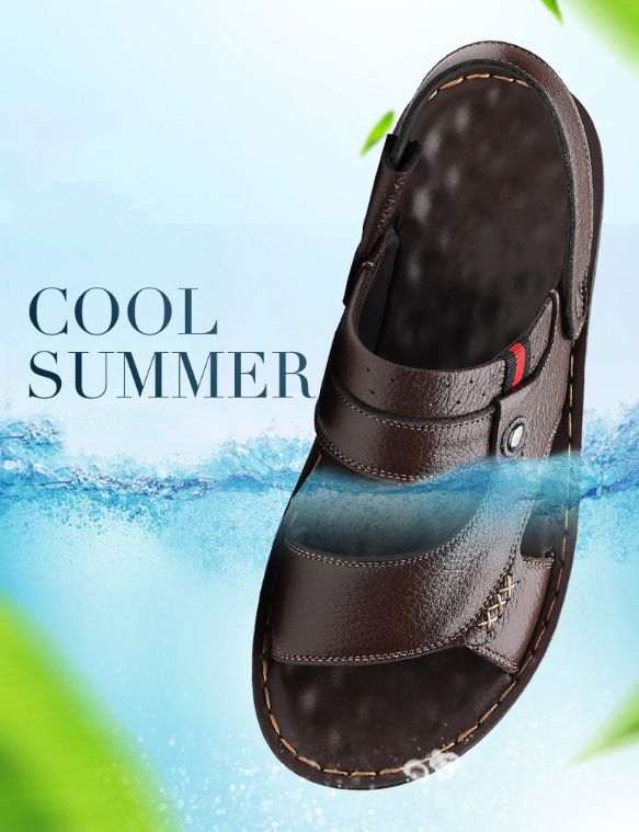 👞 50% отстъпка🔥 Мъжки летни сандали от естествена кожа с двойна употреба ✅️Плащане при доставка
