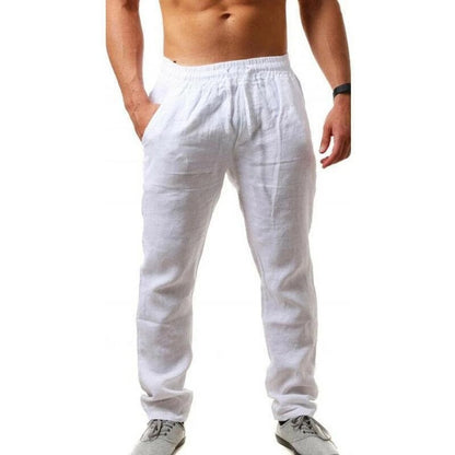 👖 50% отстъпка💥【40-120kg】Летни мъжки ежедневни спортни панталони, големи размери, свободна кройка, дишаща памучно-ленена материя ✅️Плащане при доставка
