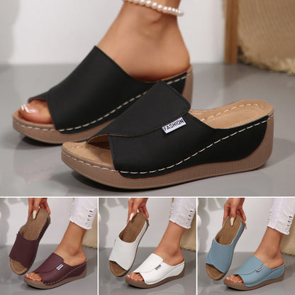 🔥👡【36-43】Модерни дамски сандали от естествена кожа с меки и дебели подметки 2026 ✅️Плащане при доставка