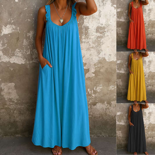 👗 50% отстъпка🔥【40-100kg】Небрежна и свободна лятна рокля, удобна и дишаща ✅️Плащане при доставка ✅️2 артикула със 70% отстъпка