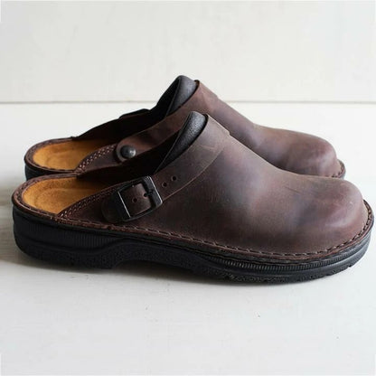 👞Плащане при доставка✅【38-48】Чехли от естествена кожа, мека подметка, много удобни за носене ✅️унисекс ✅️2 артикула със 70% отстъпка