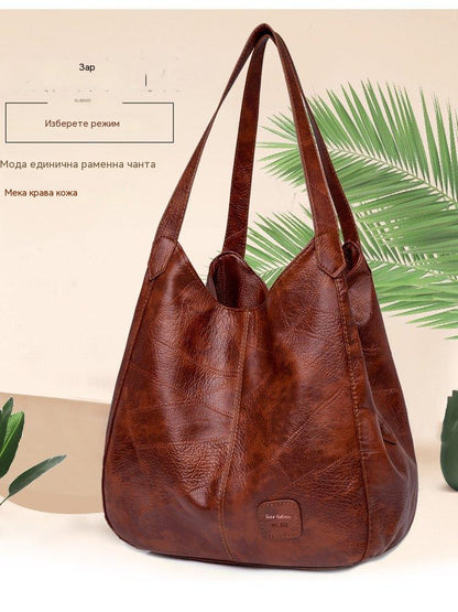 💖👜💖【50% отстъпка🔥】Нова дамска чанта за рамо от мека кожа с голям капацитет ✅️Плащане при доставка