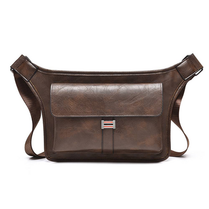 🎁 Отстъпка -47%🔥 Мъжка семпла водоустойчива кожена чанта през рамо с голям капацитет, преносима спортна чанта за гърди ✅️Плащане при доставка