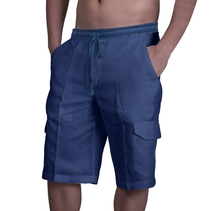 👖⛵ 50% popusta 🔥【50–100 kg】Muške lanene cargo hlače s vezicama i više džepova ✅️Plaćanje pouzećem ✅️2 artikla za 70% popusta