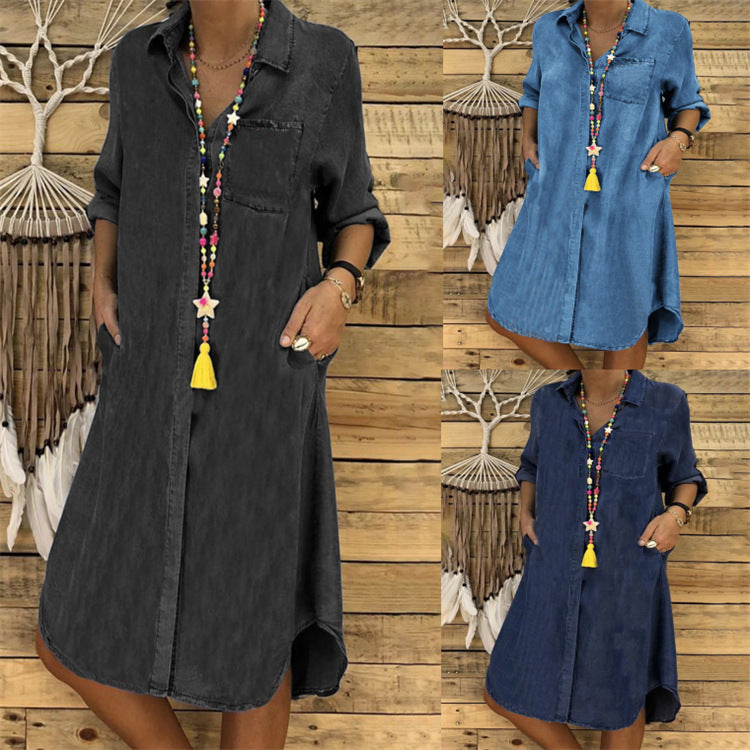 👘50% zniżki🔥【40-120 kg】Damska sukienka jeansowa w dużym rozmiarze 2026, swobodna sukienka ✅Płatność przy odbiorze ✅️2 artykuły ze zniżką 70%