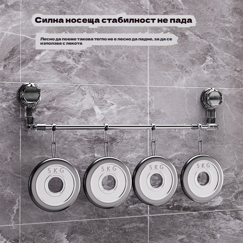 🚿✨【Купи едно и вземи второ безплатно】Въртяща се стойка за кърпи с вендуза, без нужда от пробиване.✅Плащане при доставка ✅2 артикула със 70% отстъпка
