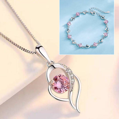 ✨✨【Kupte 1, dostanete 1 zdarma】💎💎Sada náramku a náhrdelníku ze stříbra 925 – Srdce oceánu ✅️Dobírka