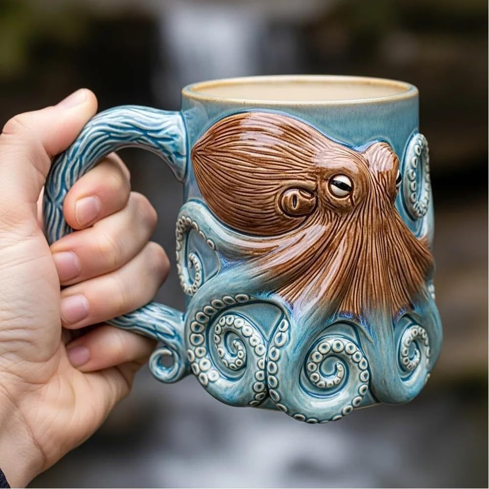 🎁🐟50% отстъпка ☕3D чаша за кафе с океански животни ✅Плащане при доставка ✅2 артикула със 70% отстъпка