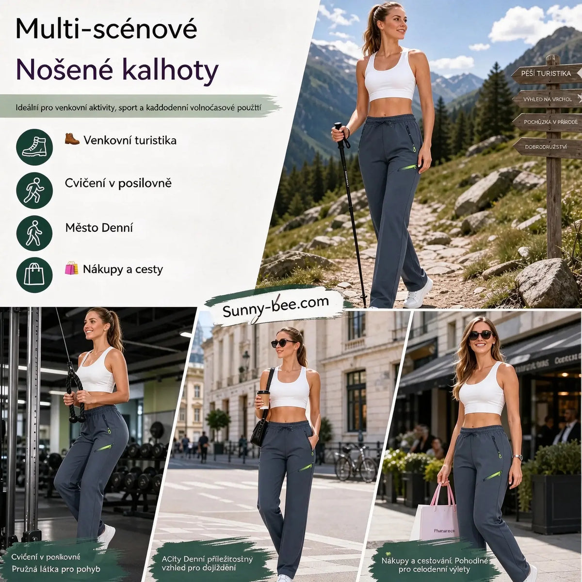 ⏳ Časově omezená nabídka 🔥 Dámské cargo kalhoty rovného střihu — Elastický pas; ideální do práce, na cesty i na každodenní nošení 👖✨