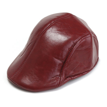 ✨🔥Pánský retro kožený baret prémiové kvality ✅Dobírka