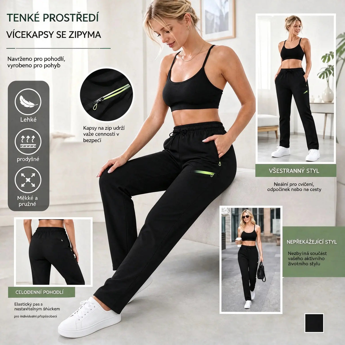 ⏳ Časově omezená nabídka 🔥 Dámské cargo kalhoty rovného střihu — Elastický pas; ideální do práce, na cesty i na každodenní nošení 👖✨