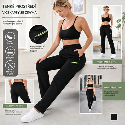 ⏳ Časově omezená nabídka 🔥 Dámské cargo kalhoty rovného střihu — Elastický pas; ideální do práce, na cesty i na každodenní nošení 👖✨