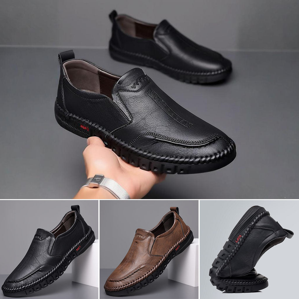 🏆👞【39-44】2026 casualowe buty sportowe dla mężczyzn, wykonane z prawdziwej skóry, z miękką, antypoślizgową, oddychającą podeszwą ✅Płatność przy odbiorze ✅2 sztuki z 70% rabatem