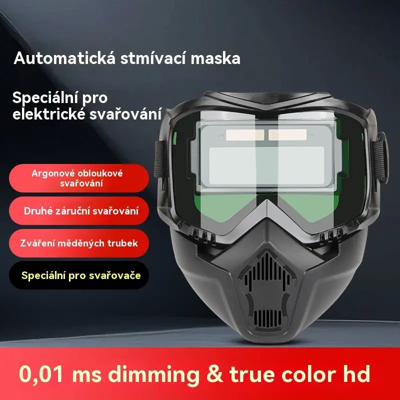 🔥【Kupte 1 a získejte 1 zdarma】😎Plně automatická svářečská kukla s ochrannou maskou pro svářeče s výměnou světla