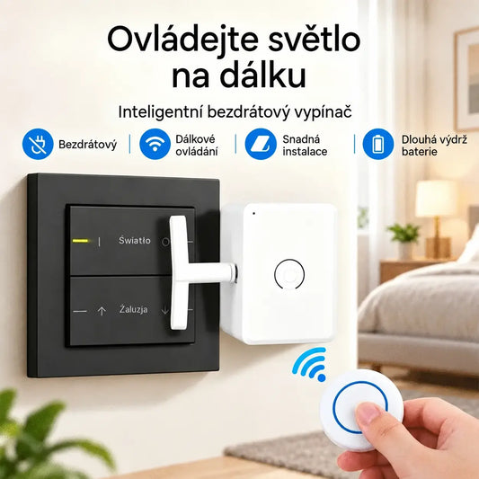 📱💡 Inteligentní bezdrátový ovladač pro dálkové zapínání a vypínání osvětlení, bez nutnosti instalace kabelů.