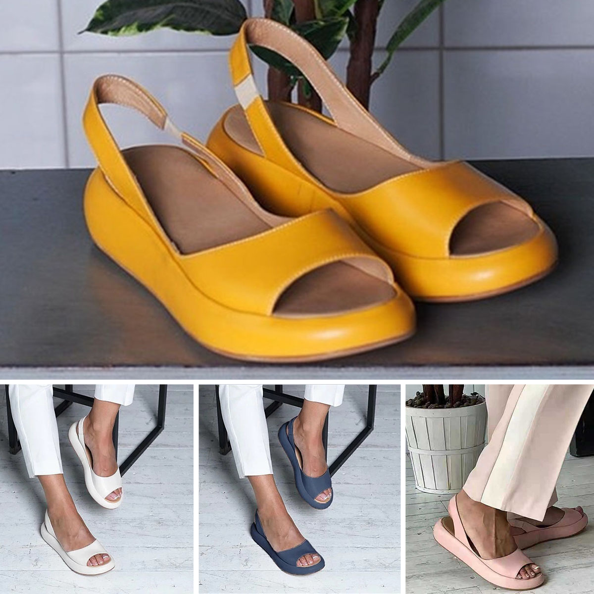 🔥👡【35-43】Дамски удобни ортопедични сандали с дебели подметки ✅️Плащане при доставка ✅️2 артикула със 70% отстъпка
