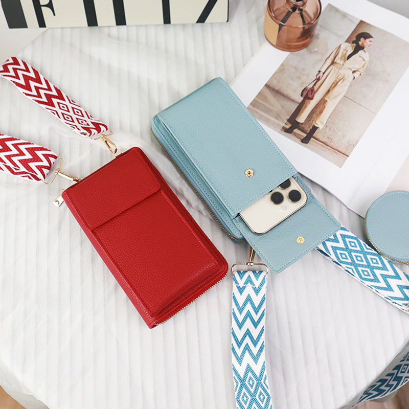 👜 50% sleva🔥 Dámská crossbody taška na mobilní telefon s širokým popruhem ✅Dobírka