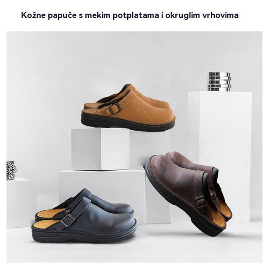 👞Plaćanje pouzećem✅【38-48】Papuče od prirodne kože, mekani potplat, vrlo udobne za nošenje ✅️unisex