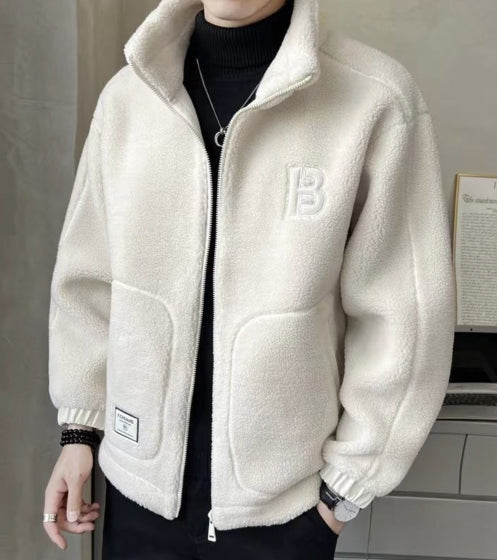 ⛄【L-6XL】Zimska flis jakna, bombažni plašč, odebeljen bombažni plašč iz jagnječje volne, topel plašč