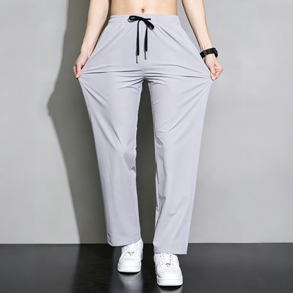 👖50% отстъпка✨【50-120kg】Мъжки летни ежедневни панталони от ледена коприна, прави, свободни и широки спортни панталони ✅️Плащане при доставка ✅️2 артикула със 70% отстъпка