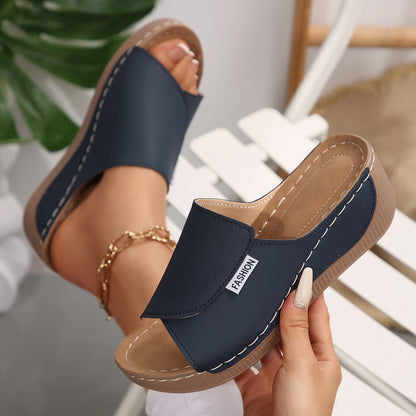 🔥👡【36-43】Модерни дамски сандали от естествена кожа с меки и дебели подметки 2026 ✅️Плащане при доставка
