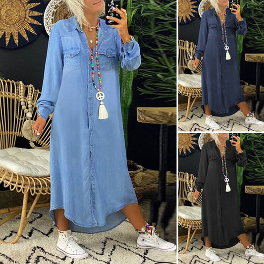 👘 50% zľava💥【40-120kg】Nové džínsové šaty vo väčších veľkostiach ✅Platba pri doručení ✅2 položky so zľavou 70 %