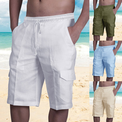 👖⛵ 50% popusta 🔥【50–100 kg】Muške lanene cargo hlače s vezicama i više džepova ✅️Plaćanje pouzećem ✅️2 artikla za 70% popusta
