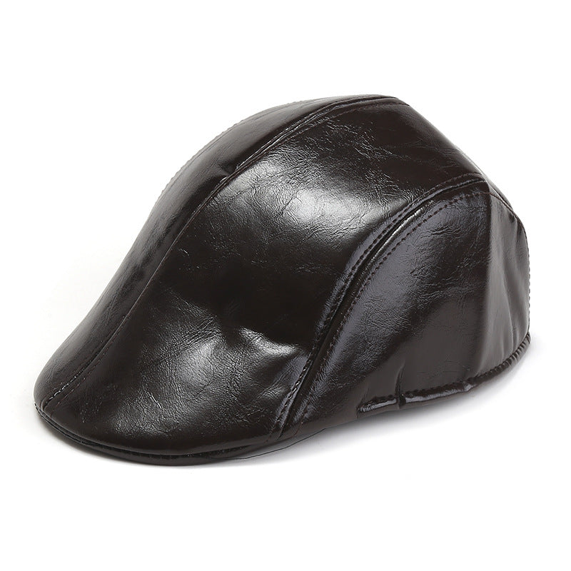 ✨🔥Pánský retro kožený baret prémiové kvality ✅Dobírka