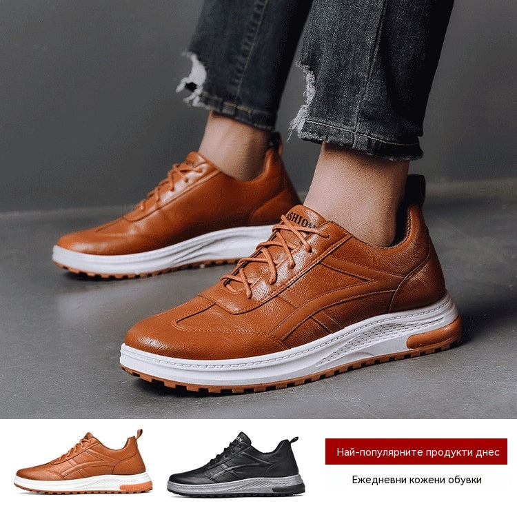 👞47% отстъпка 🔥【39-44】Мъжки ежедневни кожени обувки за бизнес ✅️Плащане при доставка